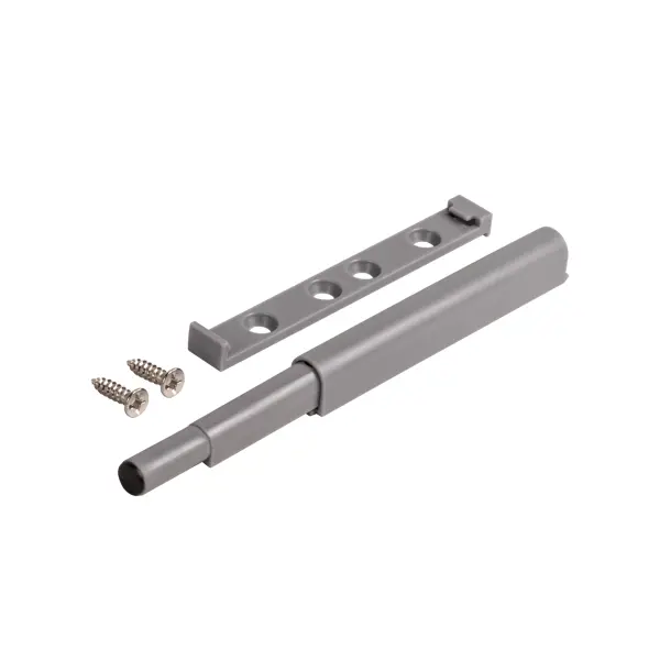 Толкатель мебельный 85x14 мм пластик цвет серый