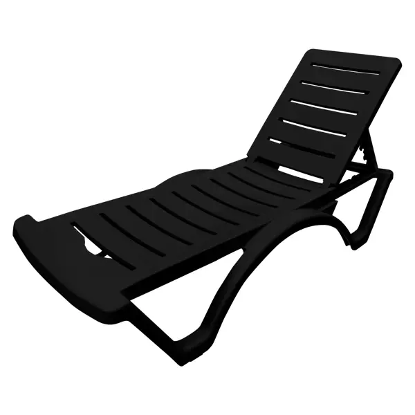 Шезлонг Adriano Classic 187x65x82 см пластик черный