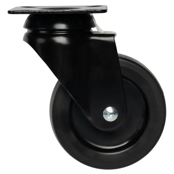 Мебельный ролик поворотный без тормоза 75 мм до 59 кг цвет черный