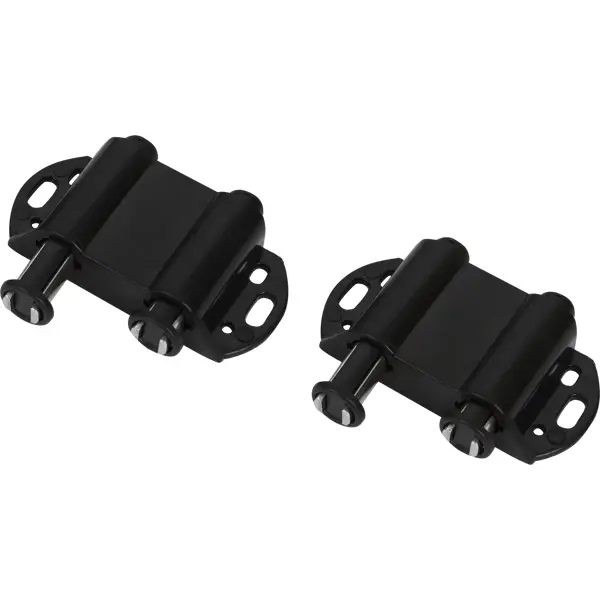 Держатель магнитный MH02 72.3x46.5 мм ПВХ для одного стеклянного фасада цвет чёрный 2 шт.