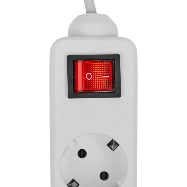 Удлинитель бытовой Защита Про 3 розетки с заземлением 3x0.75 мм 1.8 м 2200 Вт цвет белый