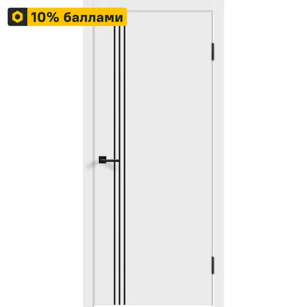 Дверь межкомнатная глухая Бланка М3 60x200 см эмаль белый без замка и петель