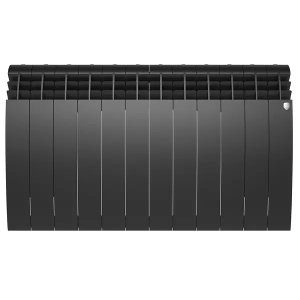 Радиатор секционный Royal Thermo Biliner 500/87 12 секций боковое подключение биметалл черный