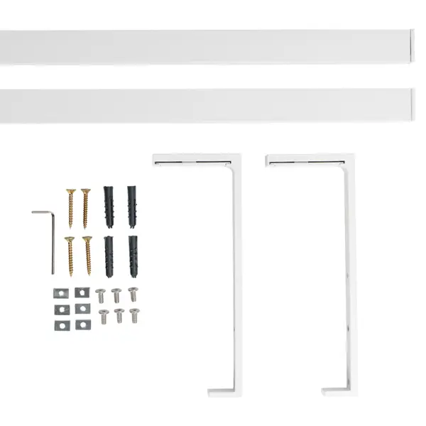 Настенный карниз двухрядный Orbis Mini 160 см металл цвет белый