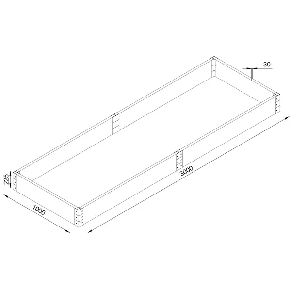 Грядка Holzhof 300x100x22.5 см цвет венге