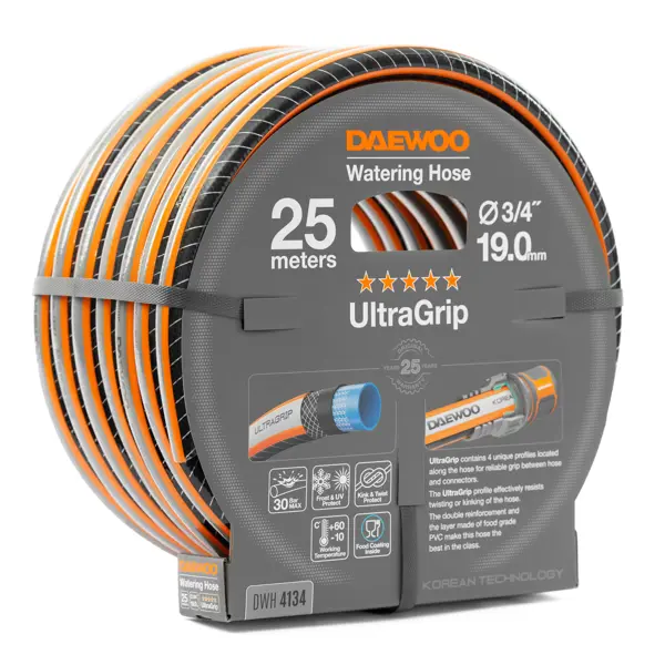 Шланг садовый Daewoo DWH 4134 Ultra Grip 3/4" 25 м