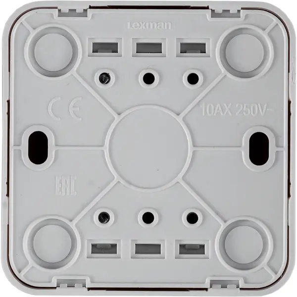 Кнопка для дверного звонка проводная цвет белый