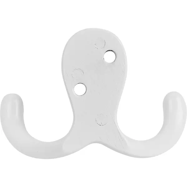 Крючок мебельный 7.1x4.8x2.8 см цвет матовый белый