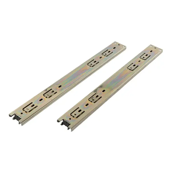 Мебельные направляющие 550x45 мм металл цвет никель 2 шт.