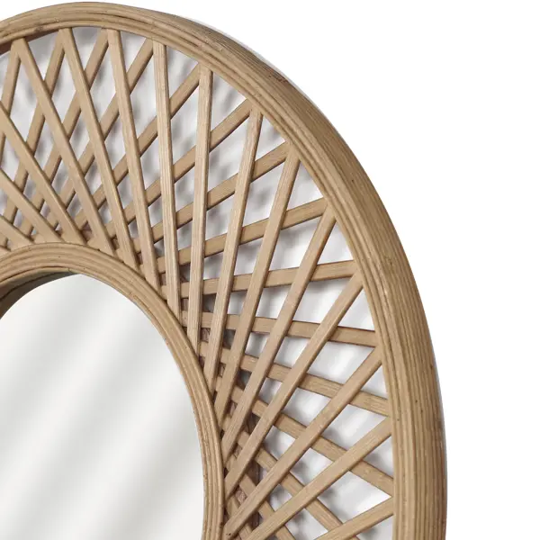 Зеркало декоративное настенное Inspire Rosage круглое D60 см цвет бежевый