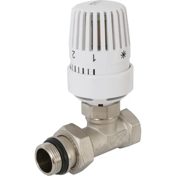 Термостатический комплект для радиатора прямой Heizen 3/4" с термостатической головкой M30x1.5