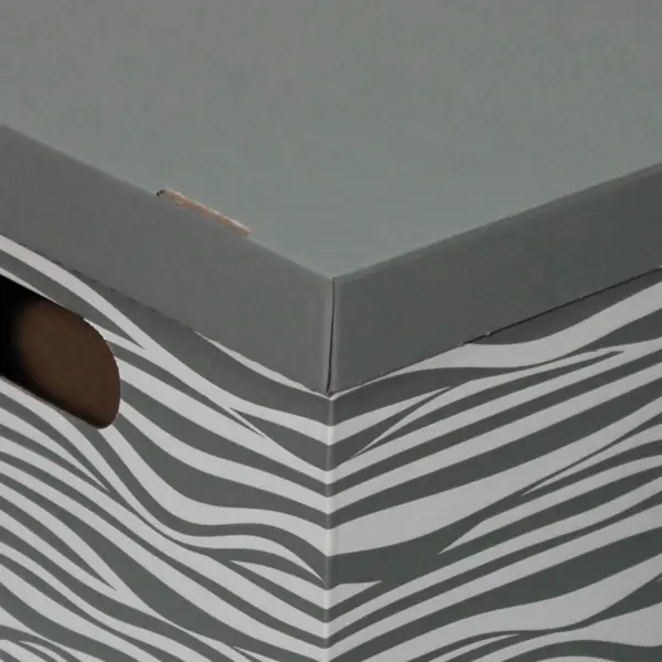 Коробка АПЕ 312G 31x31x31 см картон бело-серый