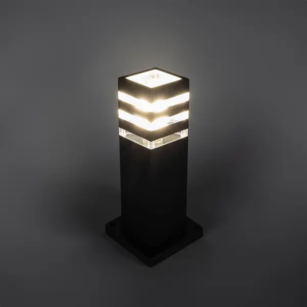 Фонарный столб уличный Smartbuy Square 30 см цвет черный