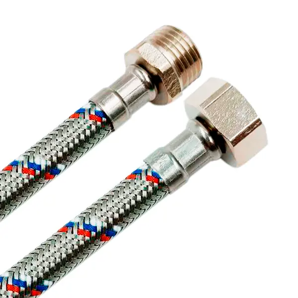 Гибкая подводка для воды Ростерм 1/2"x1/2" гайка - штуцер 150 см