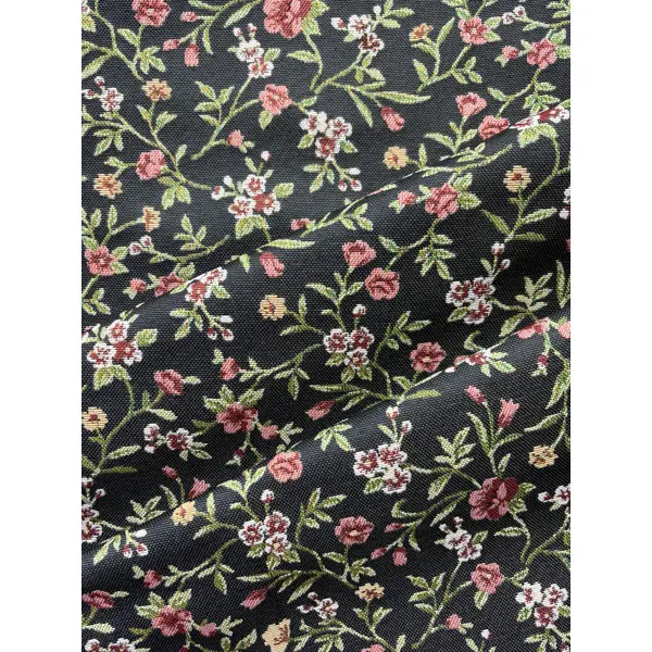 Ткань 1 м/п Весенние гобелен 150 см цвет черный
