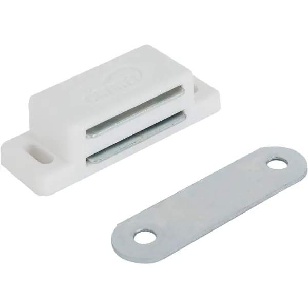 Защелка магнитная Jet 18x45x3 мм, пластик, цвет белый, 4 шт.