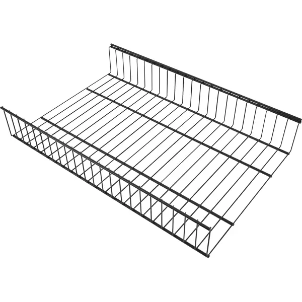 Полка-корзина проволочная НСХ 55.3x9.5x37.9 см сталь цвет чёрный