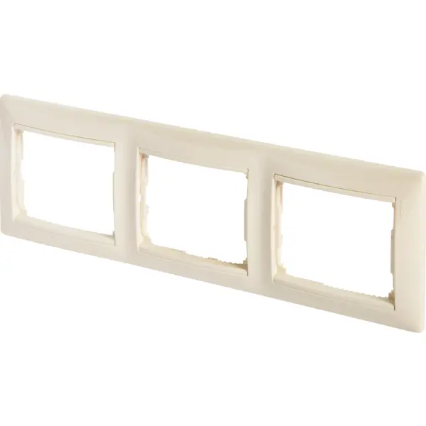 Рамка для розеток и выключателей Legrand Valena 3 поста цвет слоновая кость