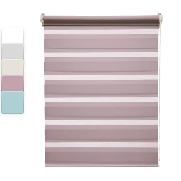 Штора рулонная день-ночь Inspire Peter 55x160 см сиреневая