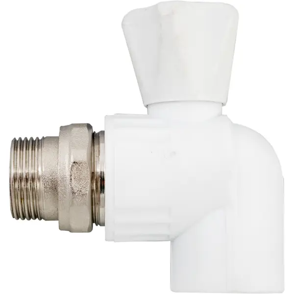 Кран для радиатора угловой Valfex 3/4"x25 мм полипропилен