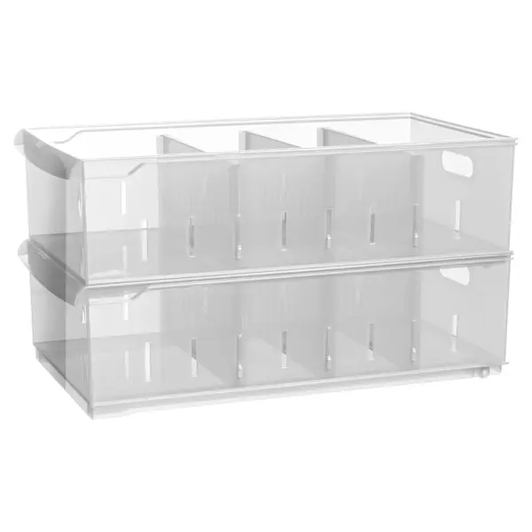 Контейнер Rolly 24.2x12.9x44.7 см 11.5 л пластик цвет прозрачный