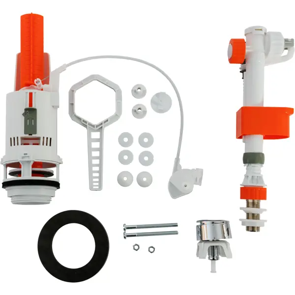 Арматура Equation с универсальной подводкой воды  1/2", c двойной кнопкой смыва