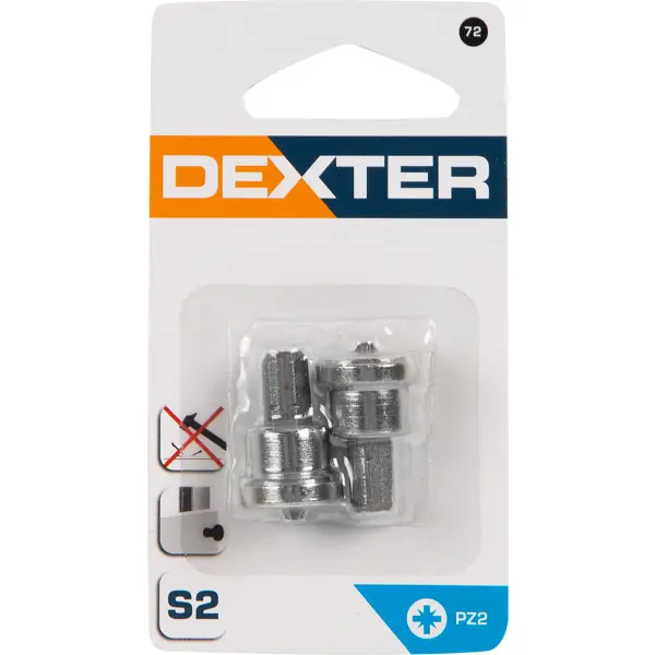 Бита для гипсокартона Dexter XM72DT-3 PZ2x25 мм, 2 шт.