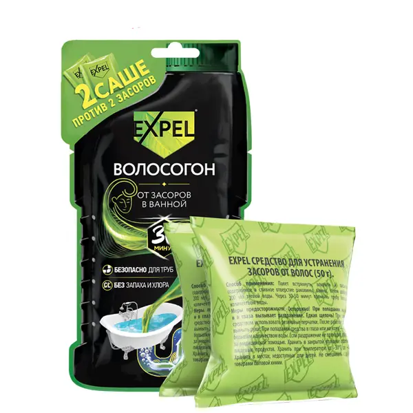 Средство для устранения засоров от волос Expel 100 г