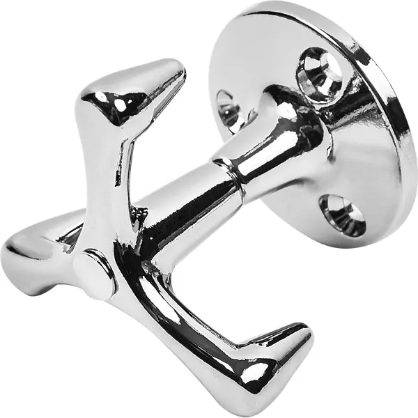 Крючок мебельный 4x5.3x4.8 см цвет хром