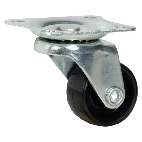 Мебельный ролик поворотный без тормоза 25 мм до 12 кг цвет черный