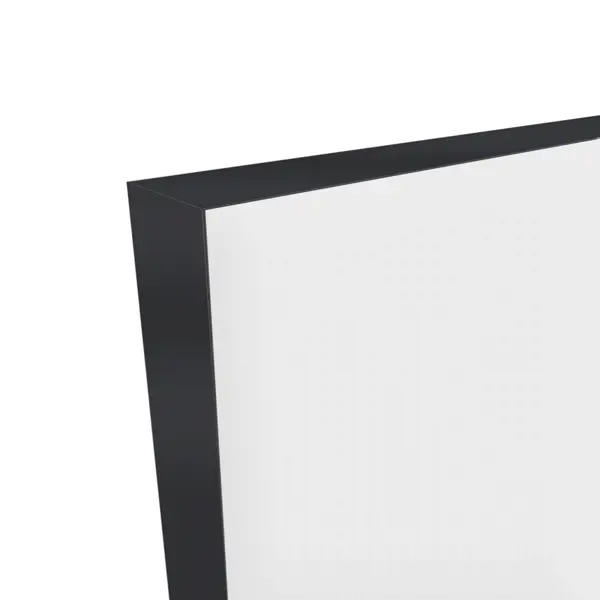 Дверь межкомнатная глухая с замком комплекте Invisible 70x230 см правая черная алюминиевая кромка цвет белый