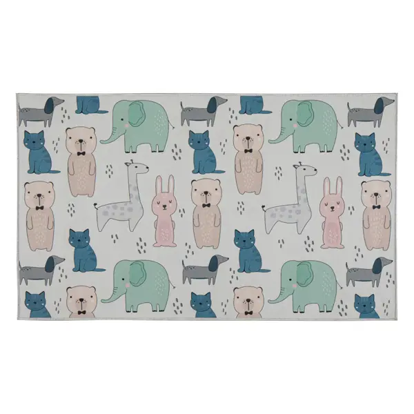 Коврик декоративный хлопок Животные 60x100 см