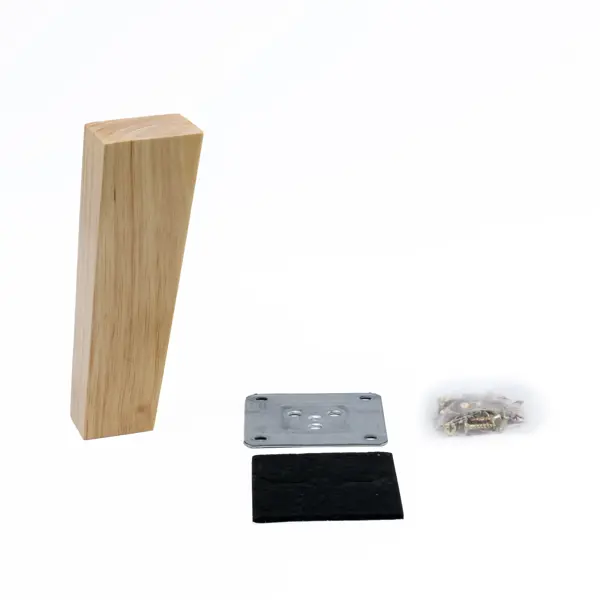 Ножка мебельная квадратная Palladium 40x150x40 мм дерево цвет бежевый