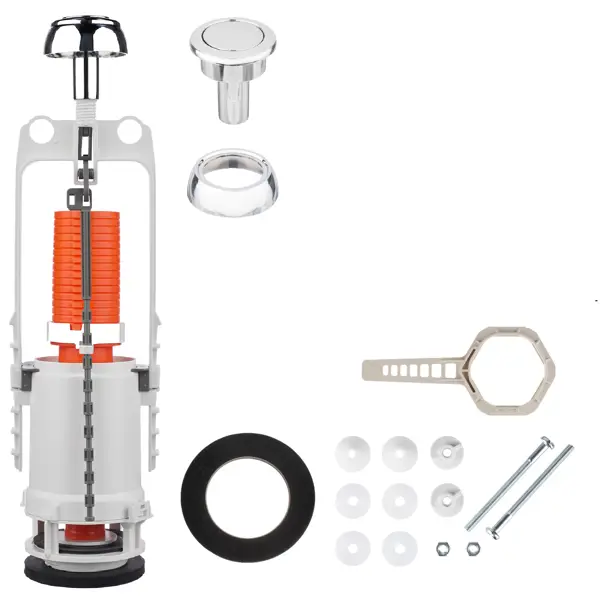 Сливной клапан для бачка MONLID старт-стоп кнопка 1 режим хром