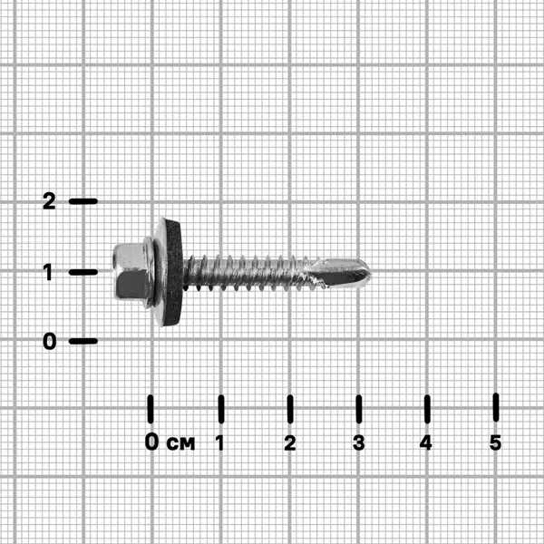 Саморезы кровельные по металлу Standers с пресс-шайбой 5.5x32 8 шт