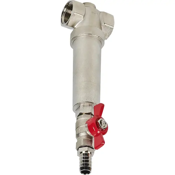 Фильтр механической очистки Vaxt 3/4" для ХВС и ГВС 100 мкм с манометром