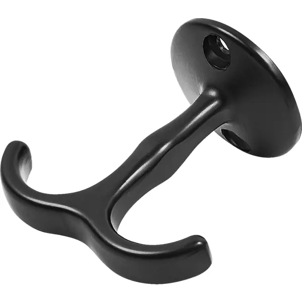 Крючок мебельный 3.6x5.7x5.45 см цвет матовый черный