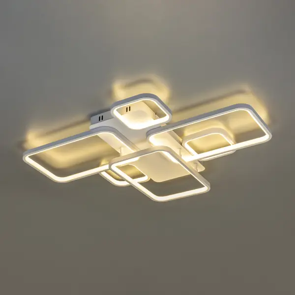 Люстра потолочная светодиодная Spoleto 51712 6 с пультом управления 50 м² регулируемый белый свет цвет белый