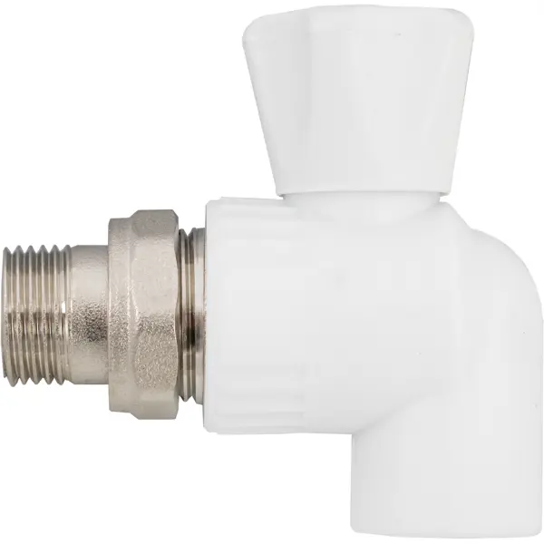 Кран для радиатора угловой Valfex 1/2"x20 мм полипропилен