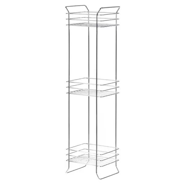 Полка для ванной ЧМЗ 501-009-01 отдельностоящая трехъярусная 19x15x70.5 см цвет хром