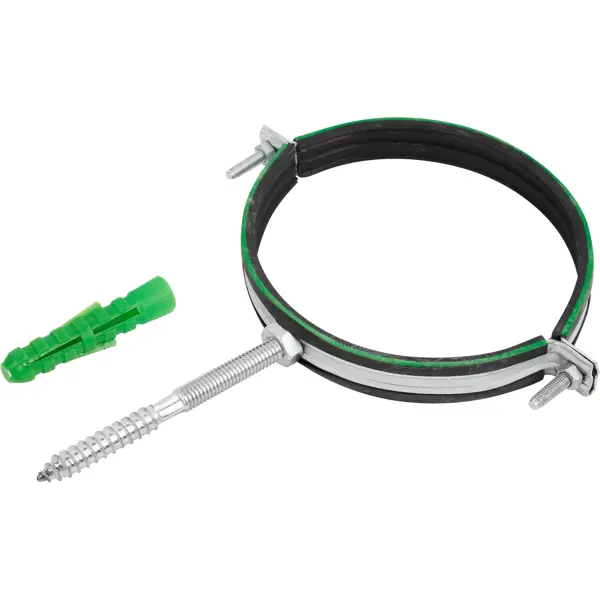 Хомут для труб Mayer 5" ø135-143 мм со шпилькой 10x100 и дюбелем гайка М10