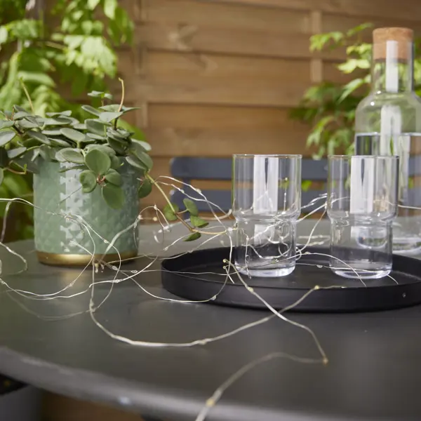 Набор гирлянд светодиодных Inspire "Ublo" на солнечных батареях 12 м цвет серый