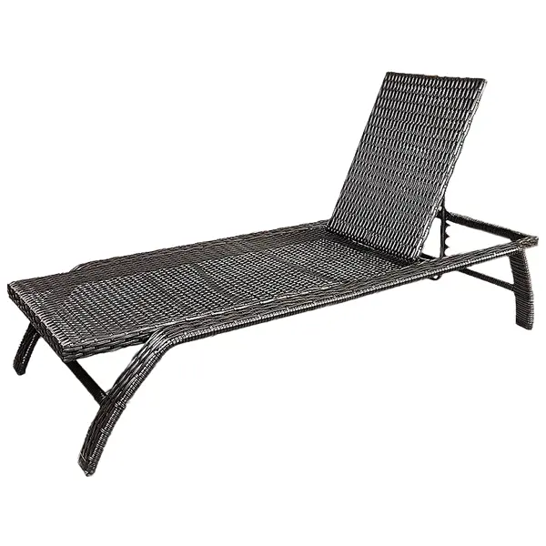 Шезлонг GreenGard Фиджи 196x77x35 см сталь/полиротанг коричневый