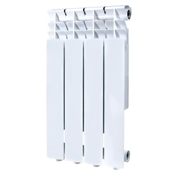 Радиатор секционный Monlan Aluminium 500/80 4 секции боковое подключение алюминий белый