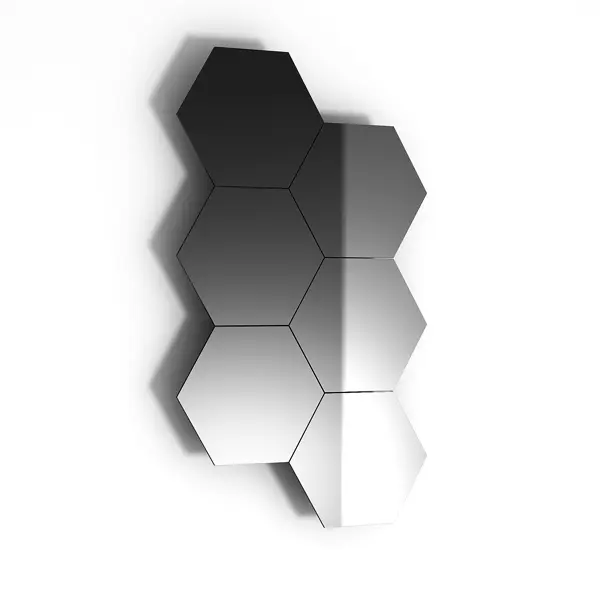 Плитка декоративная зеркальная «Соты» цвет графит 6 шт.