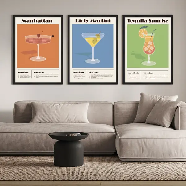 Картина в раме Postermarket Текила Санрайз 50x70 см цвет разноцветный