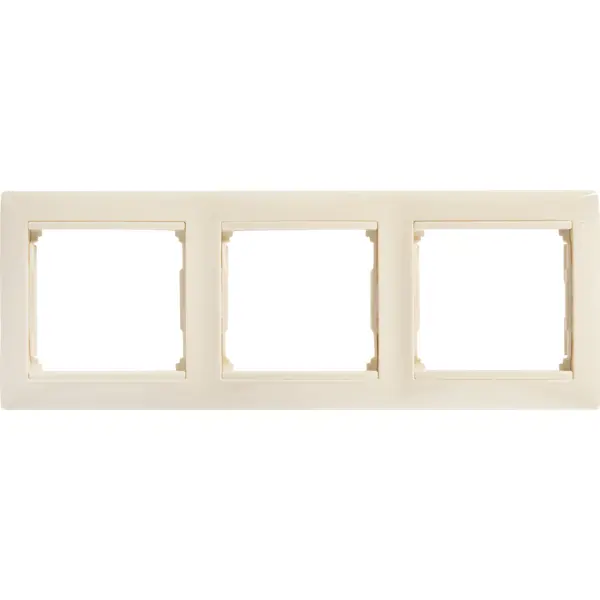 Рамка для розеток и выключателей Legrand Valena 3 поста цвет слоновая кость