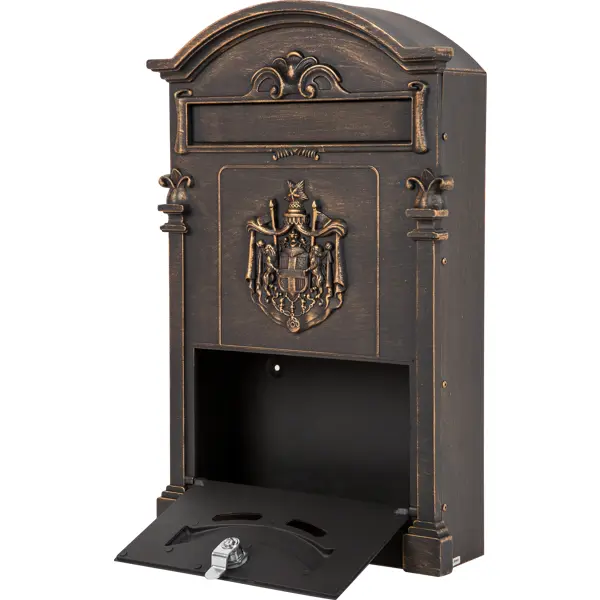 Почтовый ящик Standers 30x46.5x9.5 см алюминий цвет античная медь