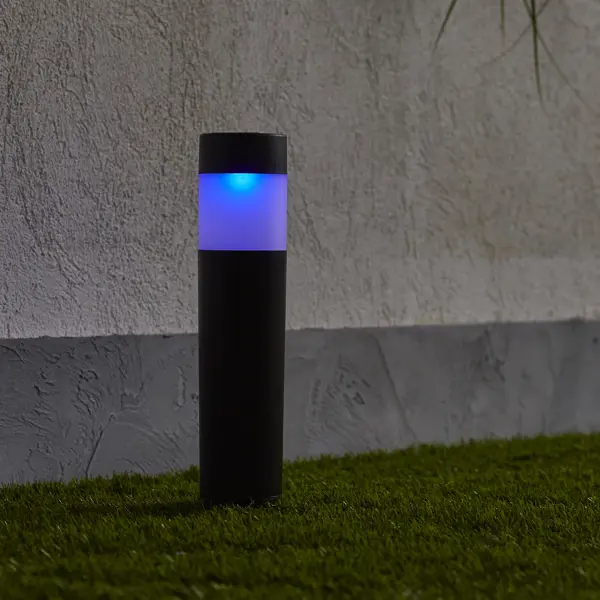 Светильник в грунт Inspire Praia на солнечных батареях свет цветной RGB IP44 цвет чёрный