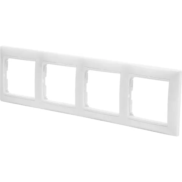 Рамка для розеток и выключателей Legrand Valena 4 поста цвет белый